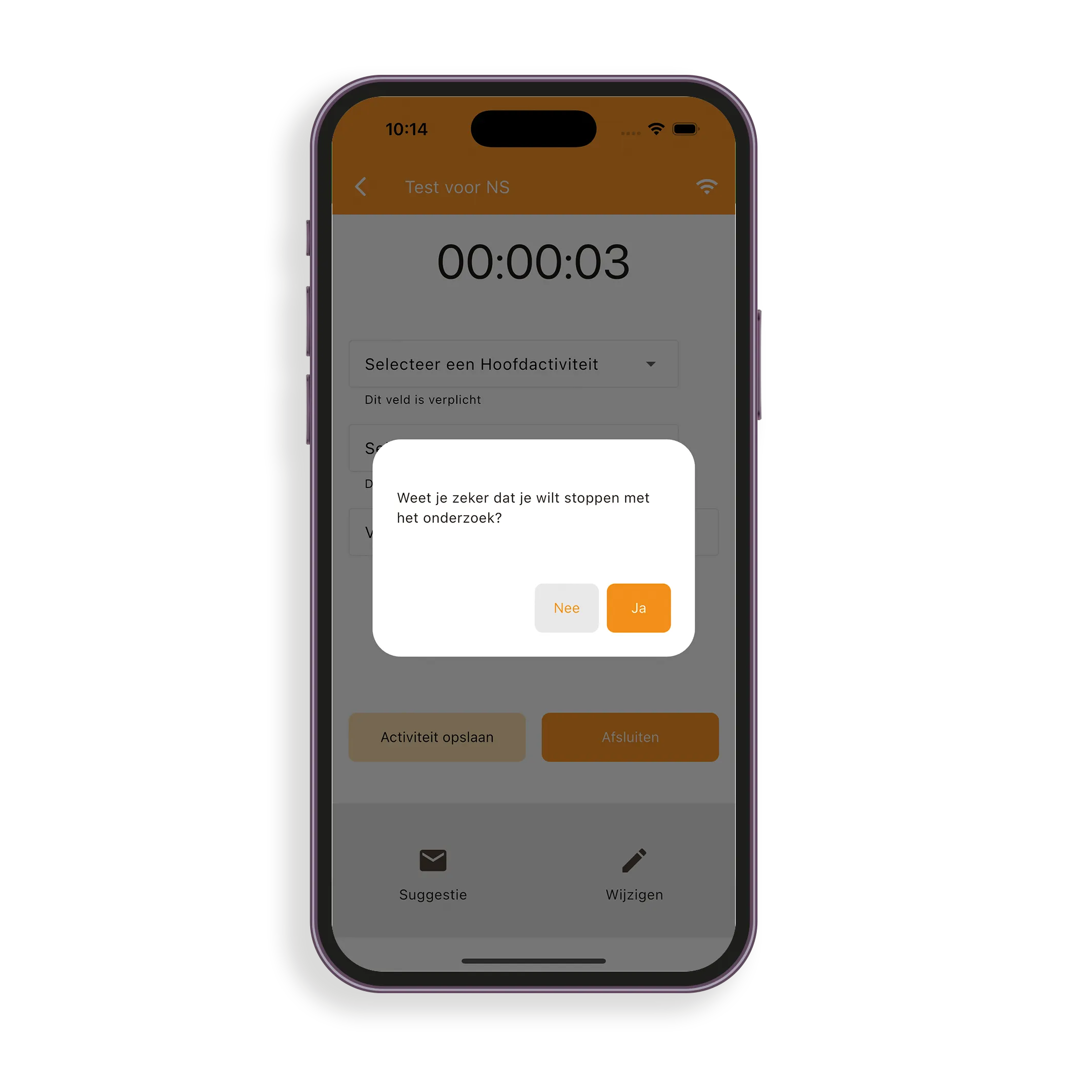 AccentPro app — afsluiten